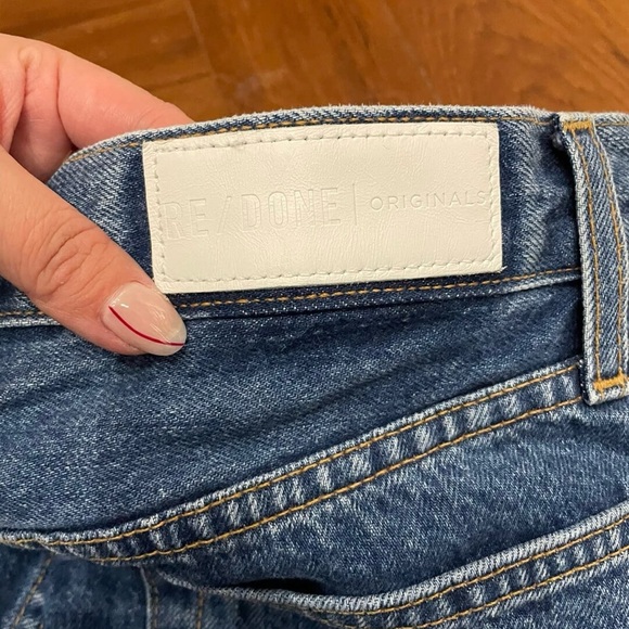 Re/done Originals High Rise Stove Pipe Jean Size 28 - Picture 5 of 9